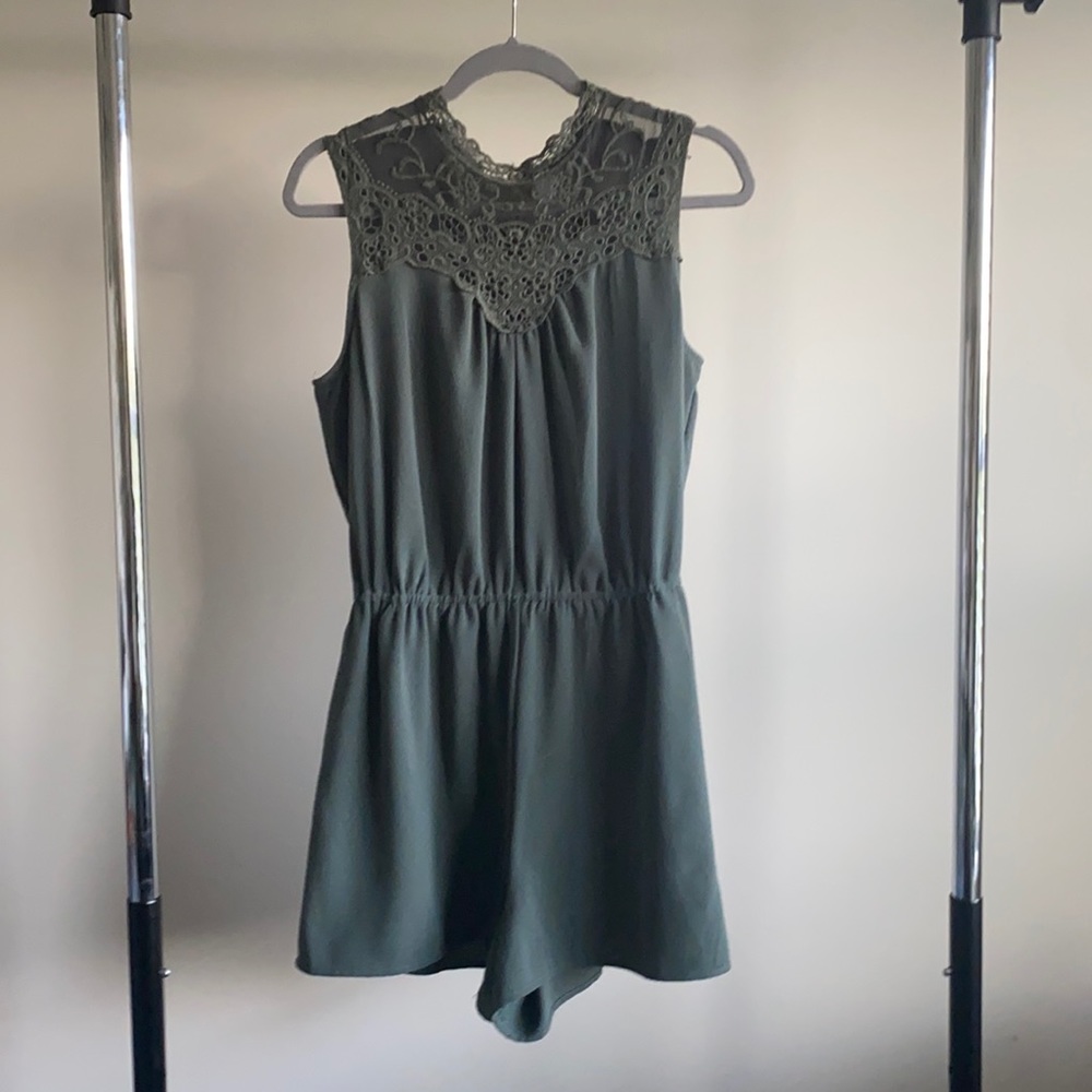 Xhilaration Romper with Lace Detail - Size L